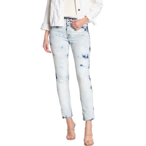 NEW GRLFRND Karolina Sunbleach High Rise Straight Rigid Denim Jeans - Picture 1 of 11